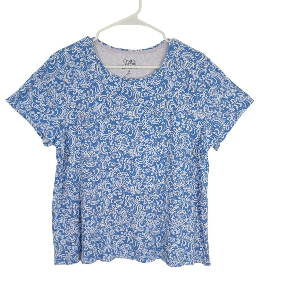 Pack 3 Tee Croft & Barrow The Classic Tee Womens 100% Cotton Sz XL T-Shirt Top - Picture 2 of 11